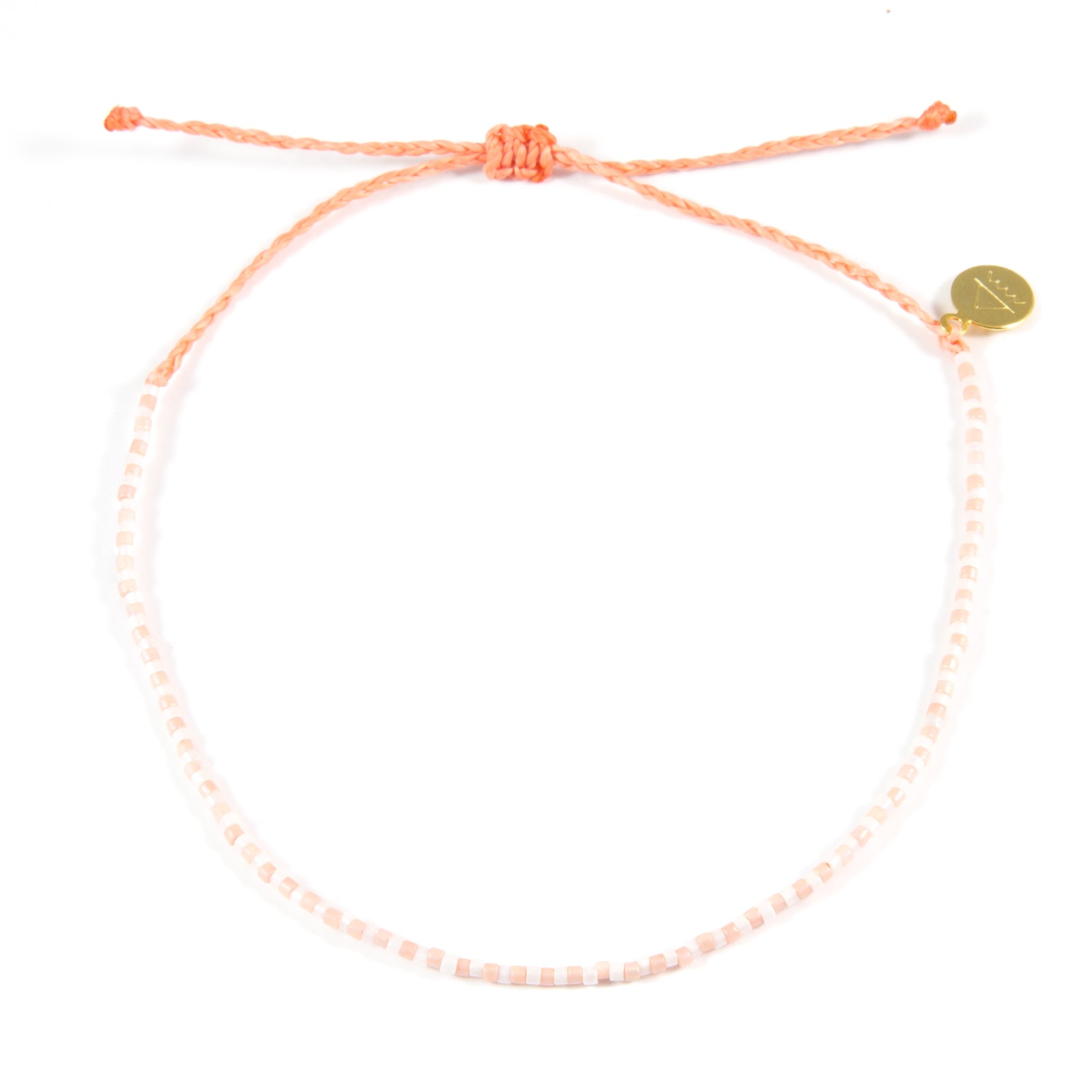 Coral Candy Striper Anklet