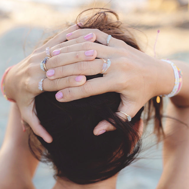 Aquamarine & Silver Intention Ring