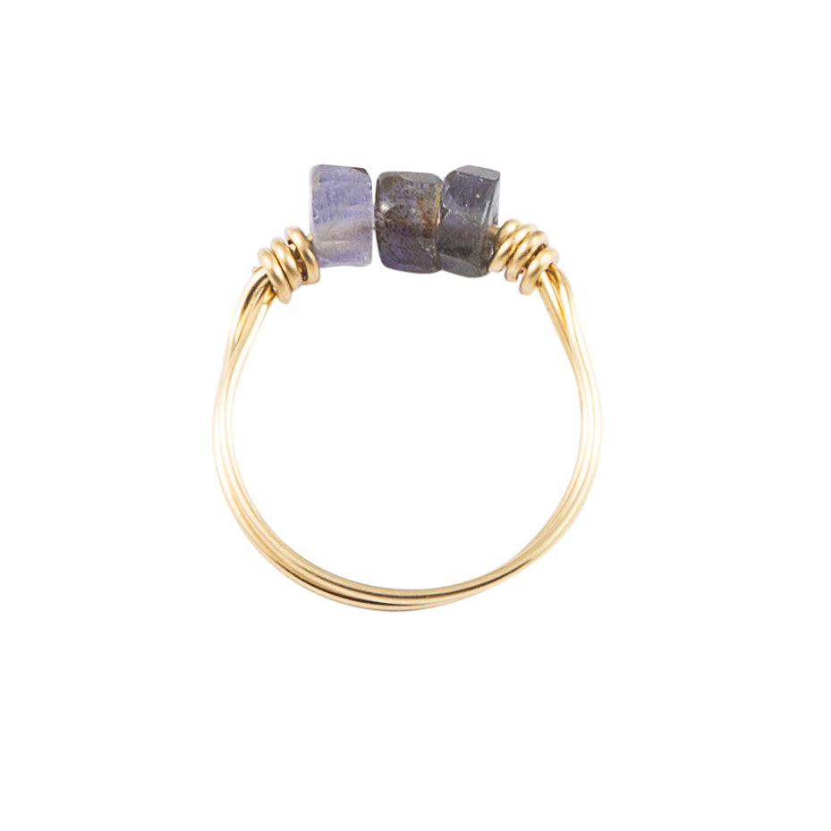 Iolite & Gold Intention Ring