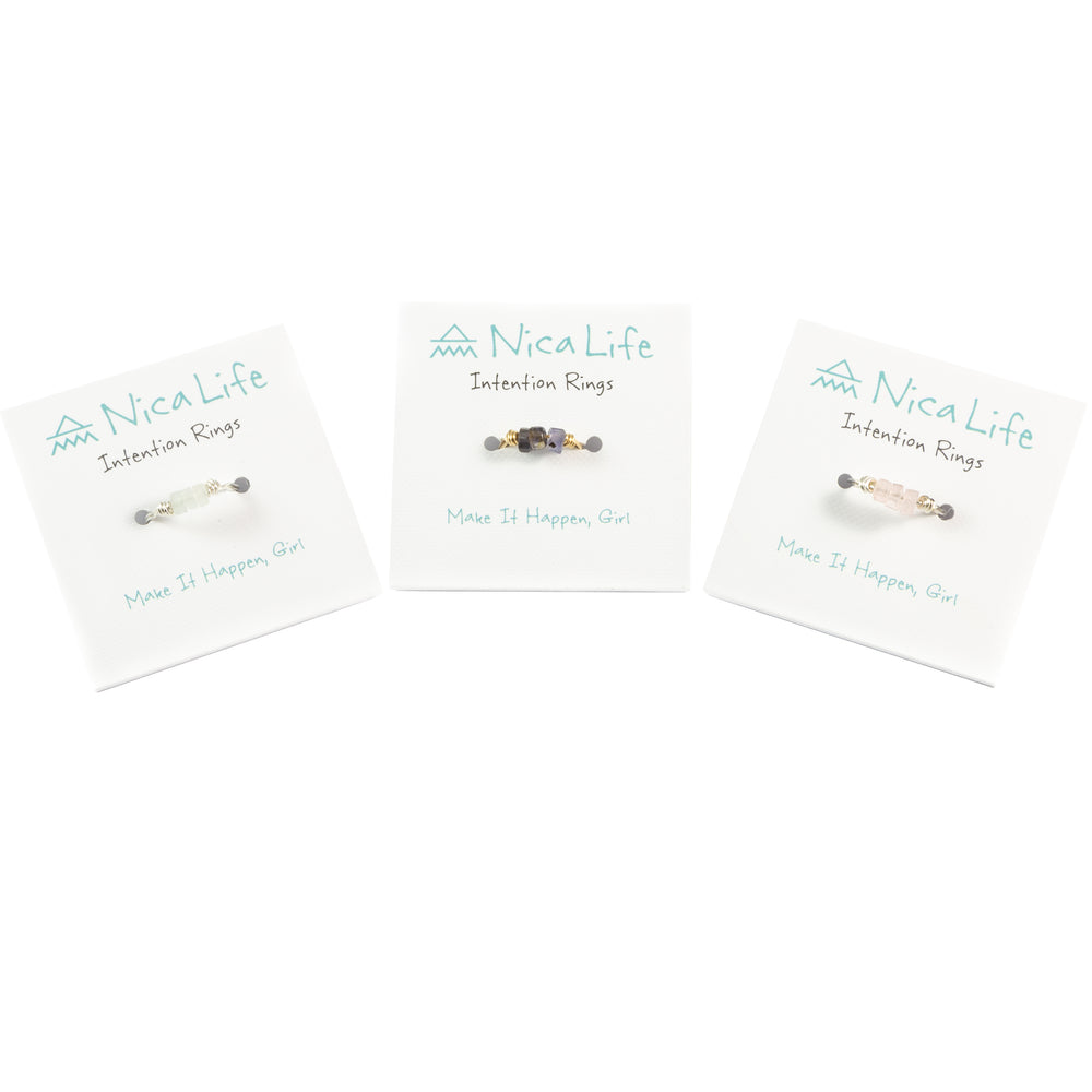 Aquamarine & Silver Intention Ring