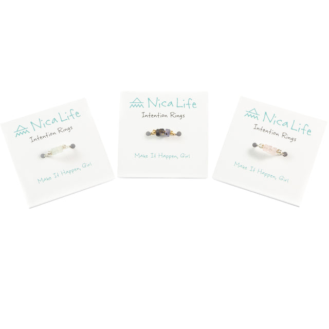 Aquamarine & Silver Intention Ring