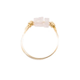 Rose Quartz & Gold Intention Ring