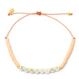 SUNSHINE Word Anklet Peach on White