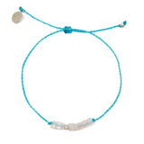 Rose Quartz & Teal Intention Bracelet Silver