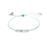 Aquamarine & Secret Garden Intention Bracelet Silver
