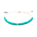 Teal & Silver Cali Surfer Bracelet