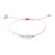 Aquamarine & Rose Intention Bracelet Silver
