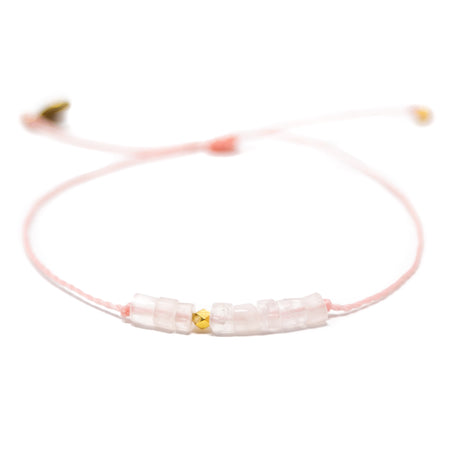 Rose Quartz & Pink Intention Bracelet Gold