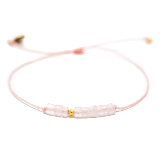 Rose Quartz & Pink Intention Bracelet Gold
