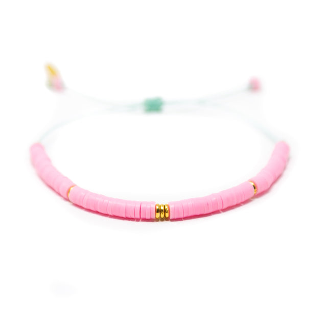 Pink & Gold Cali Surfer Bracelet