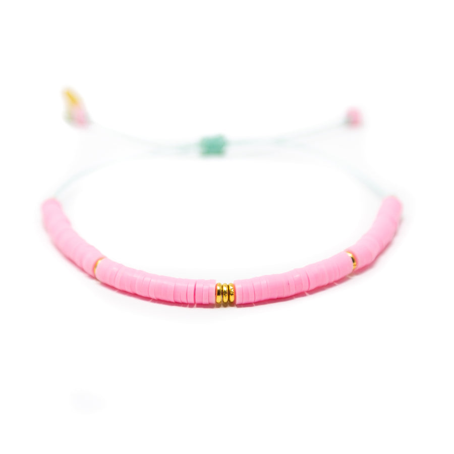 Pink & Gold Cali Surfer Bracelet