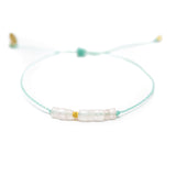 Rose Quartz & Cucumber Intention Bracelet Gold