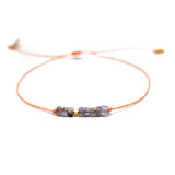 Iolite & Coral Intention Bracelet Gold