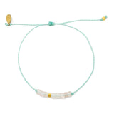 Rose Quartz & Cucumber Intention Bracelet Gold