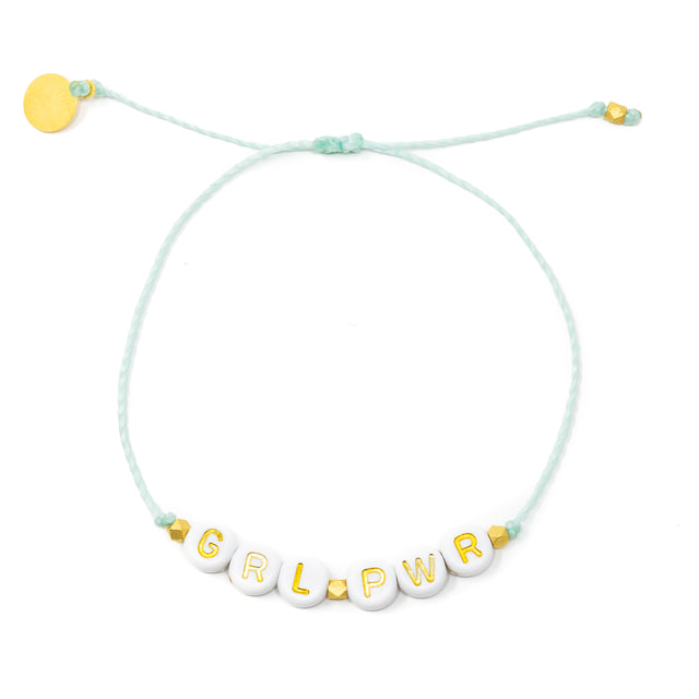 GRL PWR Wear Your Heart Bracelet in Cucumber