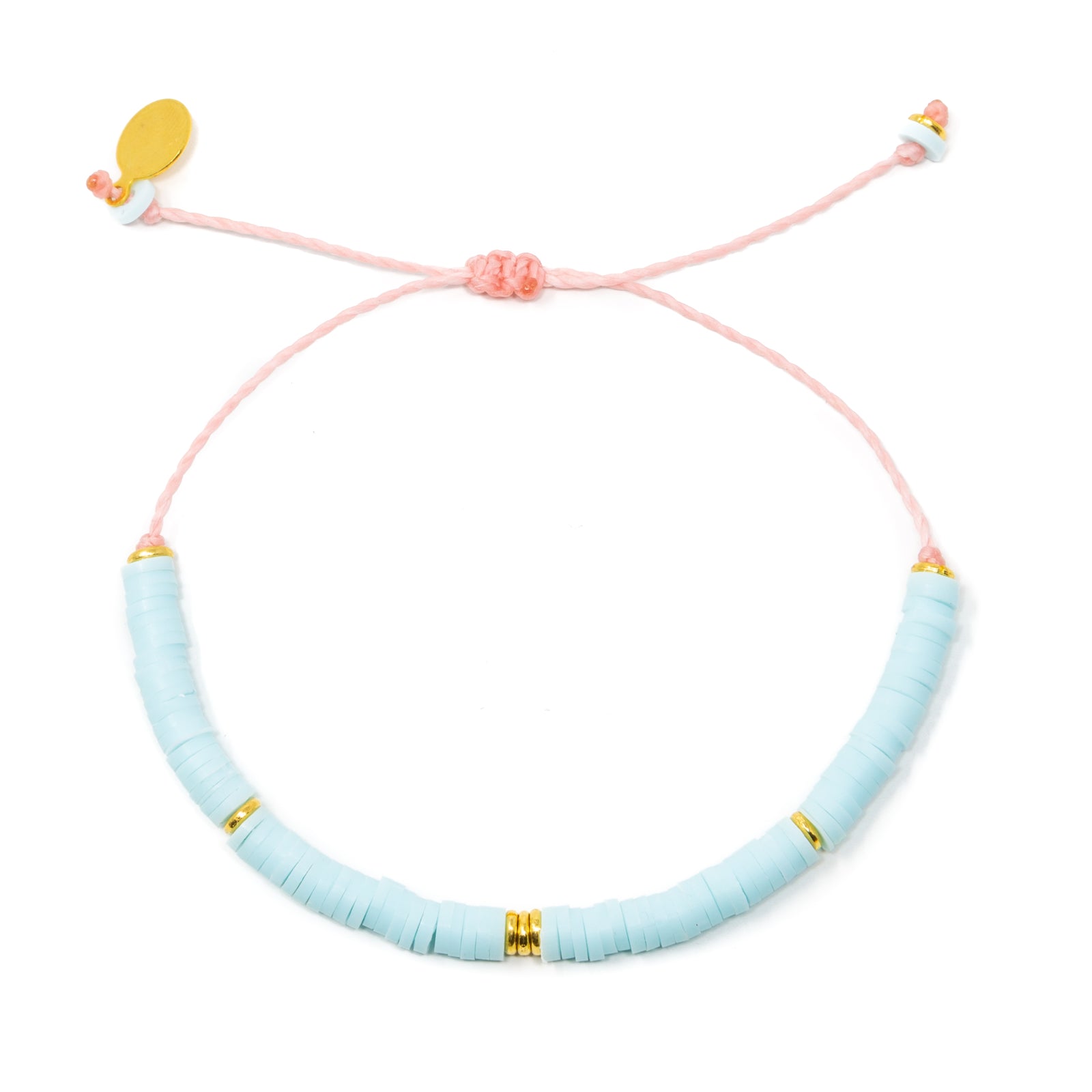 Aqua & Gold Cali Surfer Bracelet