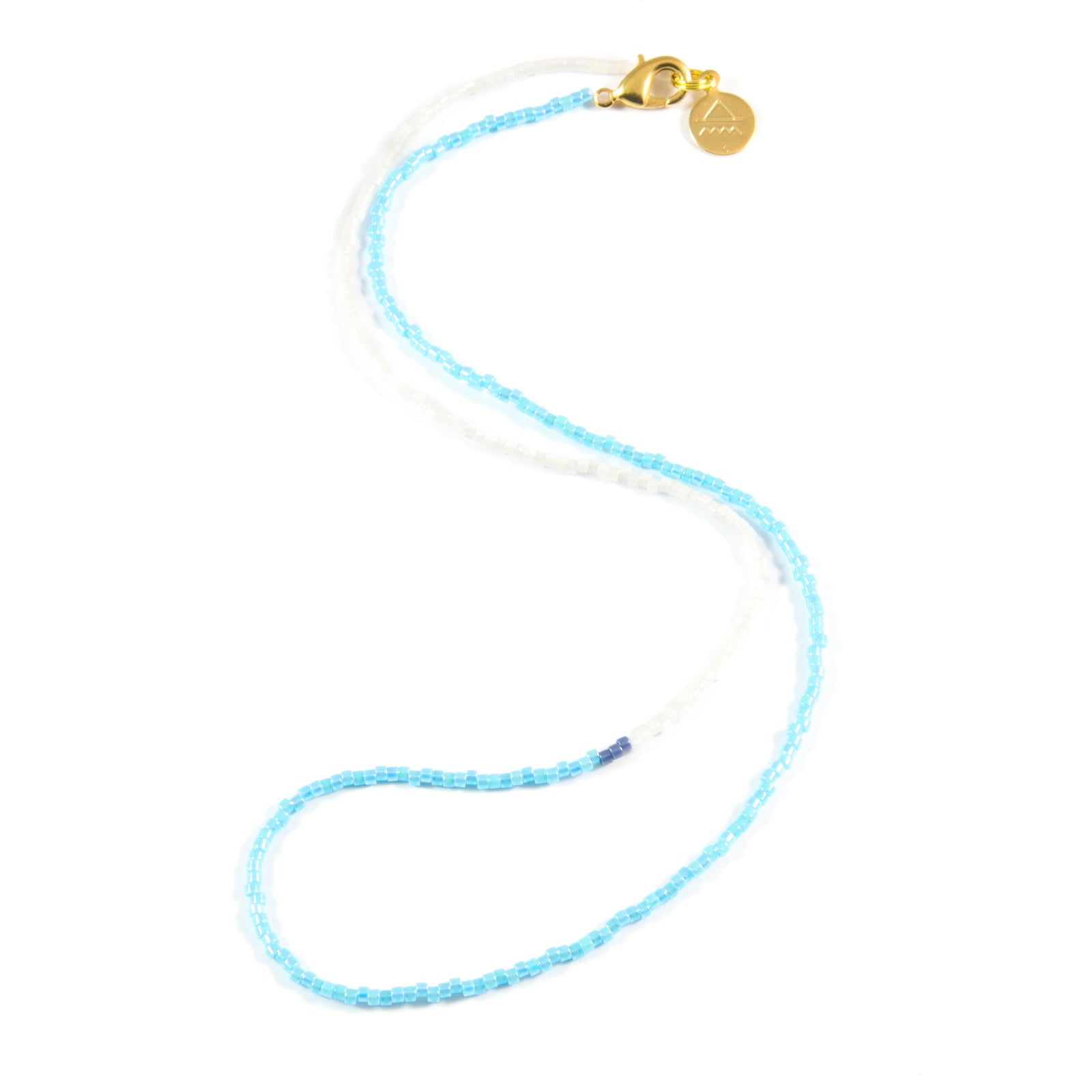Sky Blue Pearl Asymmetrical Necklace
