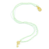 Soft Mint Palm Tree Tiny Charm Necklace