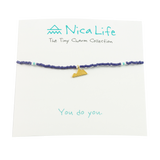 Navy & Teal Mountain Tiny Charm Necklace
