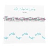 Pink & Teal Nica Wave Anklet