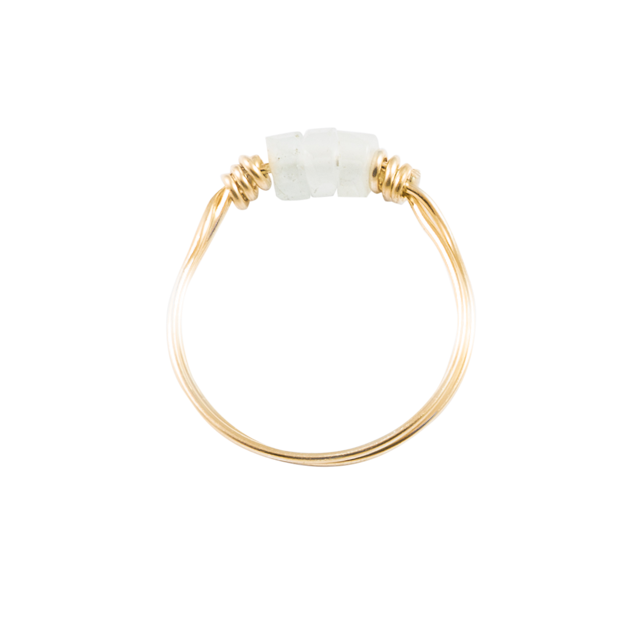 Aquamarine & Gold Intention Ring