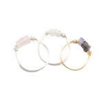 Rose Quartz & Silver Intention Ring