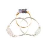 Rose Quartz & Gold Intention Ring