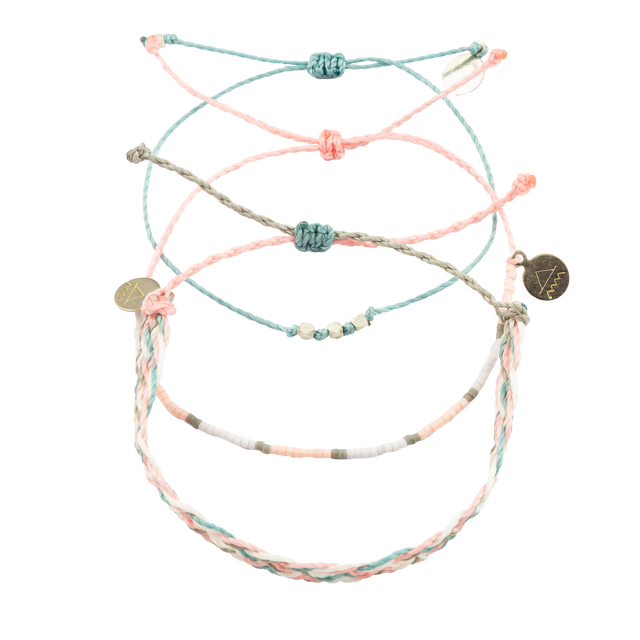Soft Pink & Grey Bracelet Stack