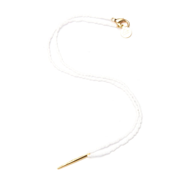 White Spike Necklace
