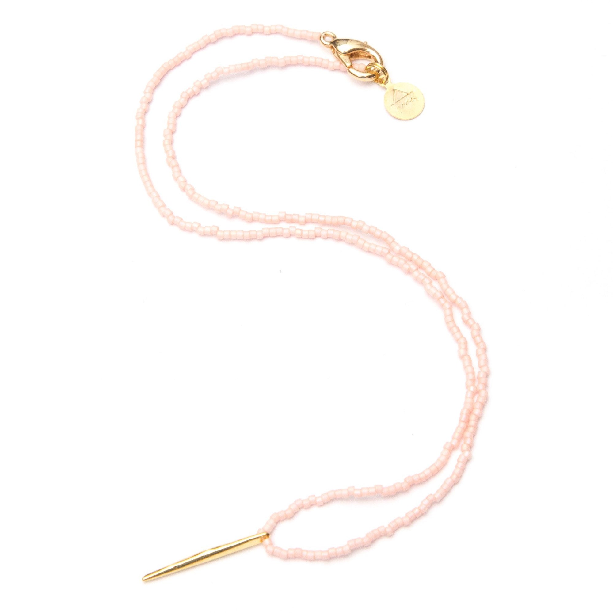 Light Coral Spike Necklace