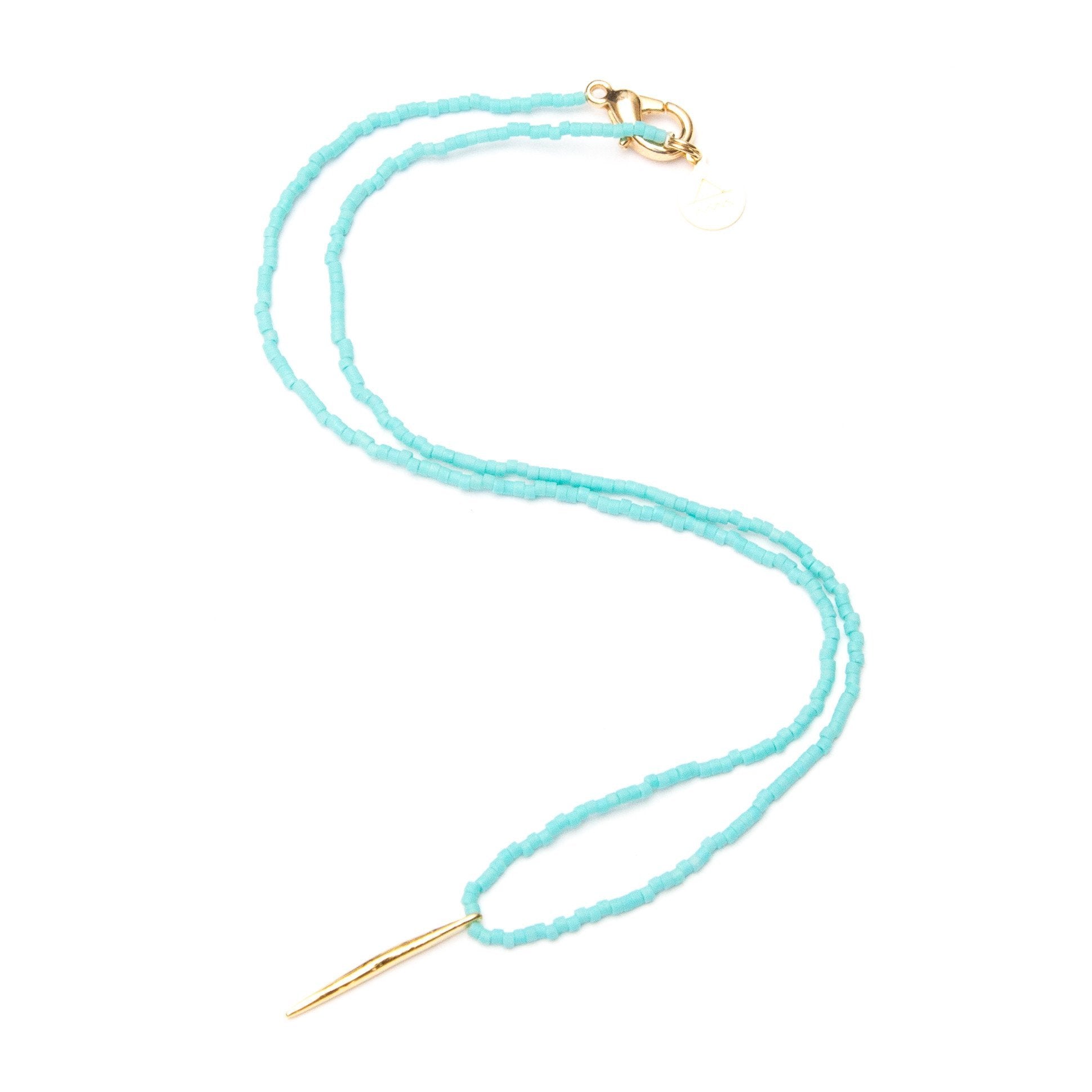 Teal Spike Necklace