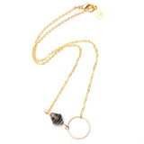 Paper Bead & Ring Necklace