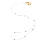 White w/ Denim Dot Necklace