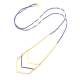 Navy Blue Chevron Necklace