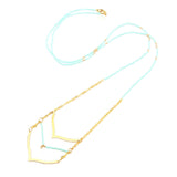 Sea Foam Chevron Necklace