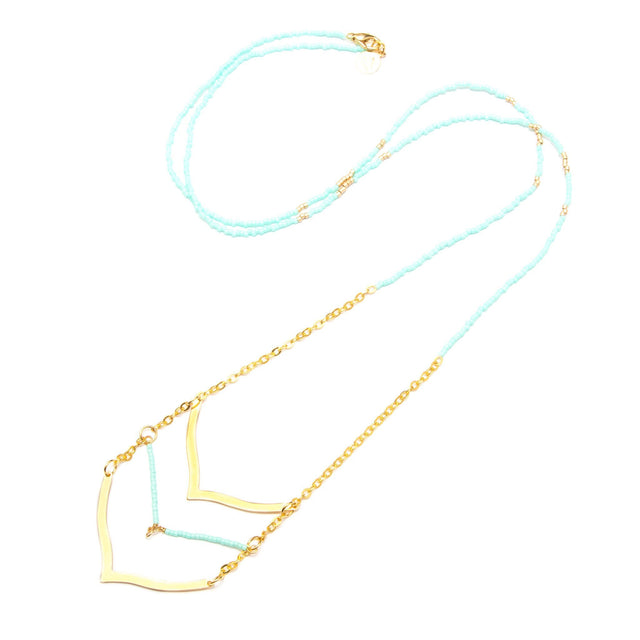 Sea Foam Chevron Necklace