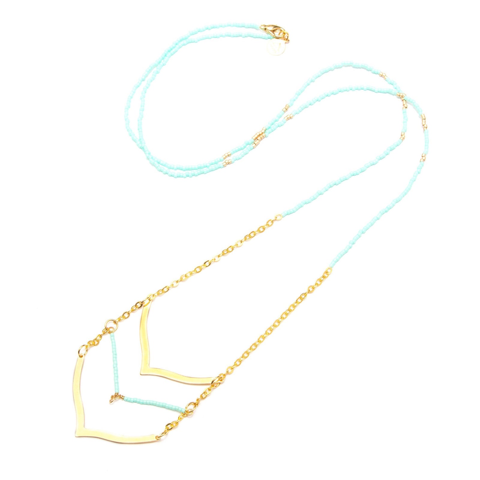 Sea Foam Chevron Necklace