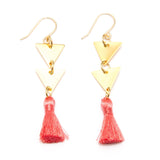 Pink Tassel Earrings