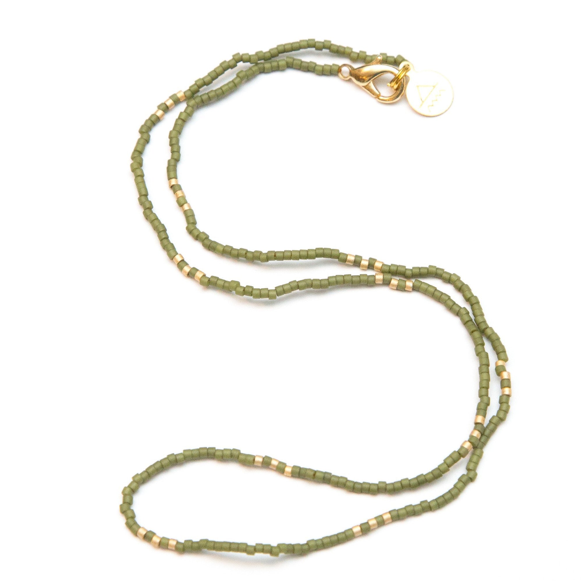 Olive Green Simple Statements Necklace