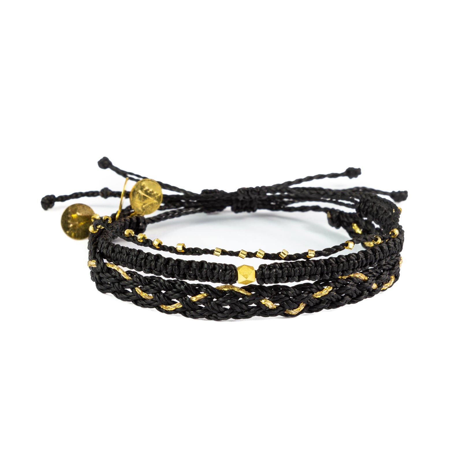 Black & Gold Bracelet Stack