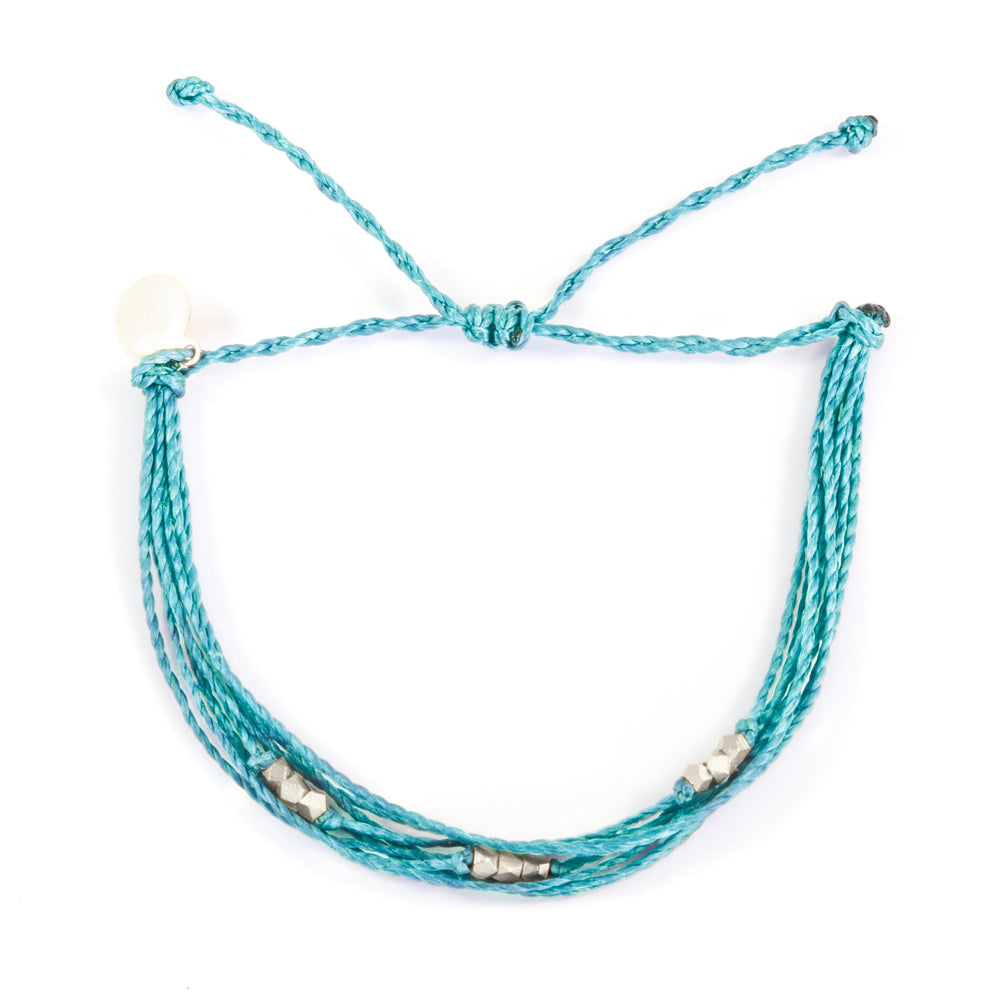 Teal Macua in Silver Bracelet