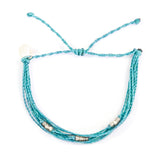 Teal Macua in Silver Bracelet