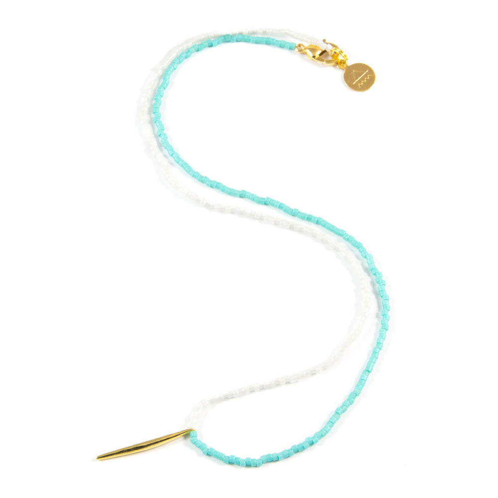 Teal & White Half N Half Spike