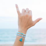 Teal & White Women's Carlos Bracelet