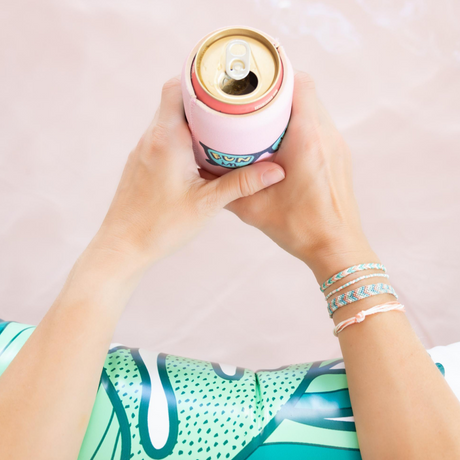 Coral & Teal Multi Color Beaded Bracelet