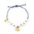 Navy & White Turquoise Lotus Flower Bracelet