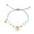 Denim & White Turquoise Lotus Flower Bracelet