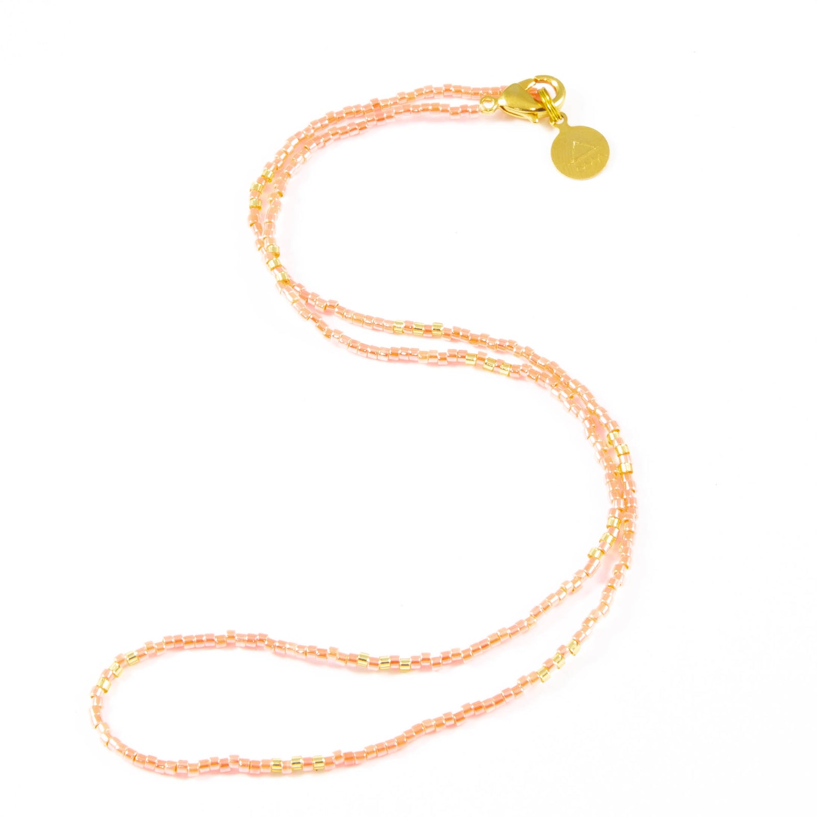 Light Pink Pearl Simple Statement Wanderlust Necklace