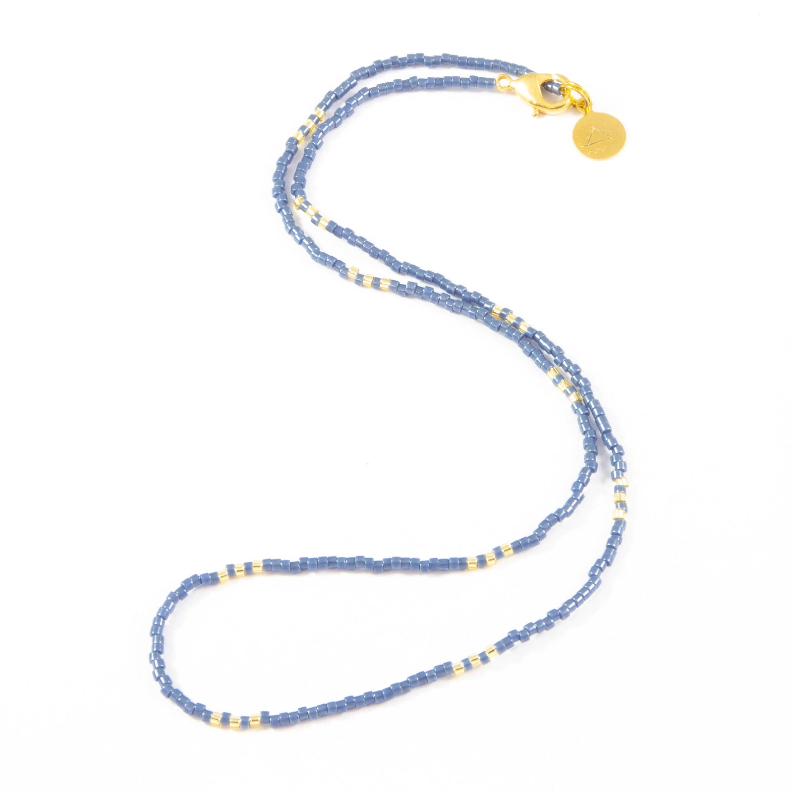 Deep Blue Pearl Simple Statement Wanderlust Necklace