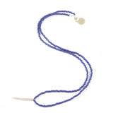 Navy Spike in Silver Necklace